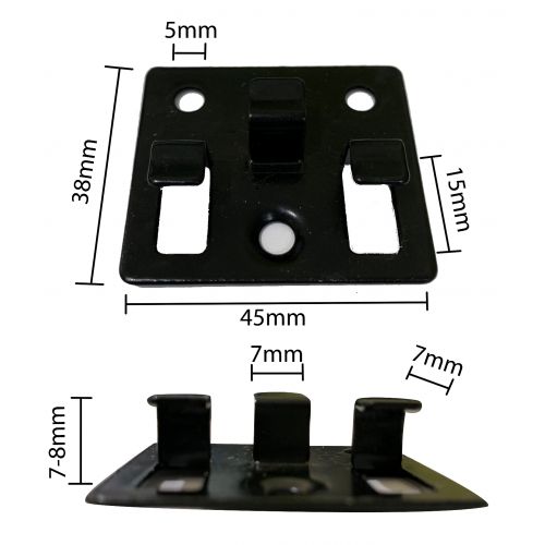 Standard Composite Decking clip. 2mm Spacing.